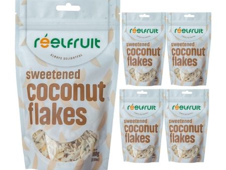 Reelfruit Organic, Vegan & Gluten Free Sweetened Coconut Flakes 100g Combo (Pack of 5) For Cheap