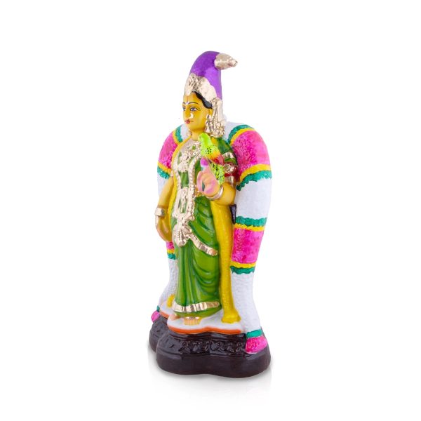 Andal Standing Clay Golu Bommai - 17 x 8 Inches | Giri Golu Doll  Navaratri Golu Bomma Gombe Bommai Fashion