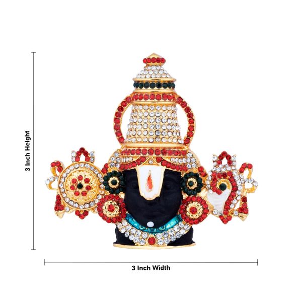 Balaji Murti - 3 x 3 Inches | Stone Balaji Statue  Stone Tirupati Balaji Idol for Pooja Sale