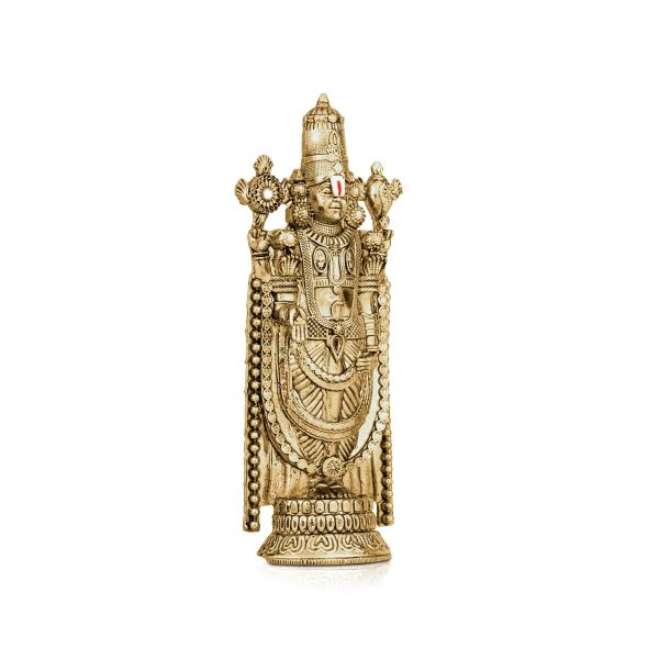 Balaji Murti - 5 x 2 Inches | Gold Polish Balaji Standing Statue  Tirupati Balaji Idol for Pooja Online now