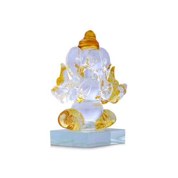 Ganesh Murti - 2.5 x 1.5 Inches | Glass Ganesha Idol  Vinayagar Statue for Home Decor Online Hot Sale