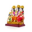 Shri Ram Darbar Murti - 5.5 x 4.5 Inches | Marble Dust Shri Ram Darbar Statue for Pooja Hot on Sale