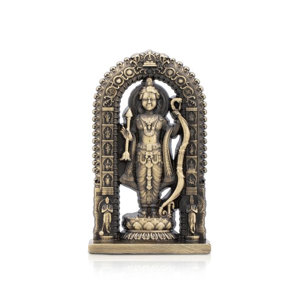 Ayodhya Rama Idol - 3 x 1.5 Inches | Zinc Statue  Antique Polish Ayodhya Ramar Statue for Pooja Discount