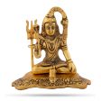 Shiva Statue - 4.5 x 4.5 Inches | Gold Polish Shiv Murti  Aluminium Shivan Idol for Pooja  220 Gms Approx Sale