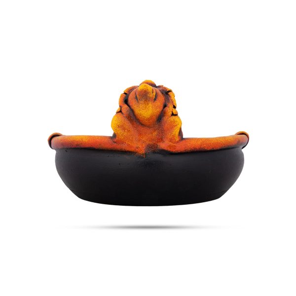 Urli - 4 x 8 Inches | Terracotta Clay Painting Uruli  Ganesh Design Flower Pot for Home Decor For Discount