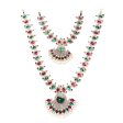 Stone Haram & Stone Necklace Set - 15 x 4 Inches | Multicolour Stone Jewelry  Jewellery for Deity For Discount