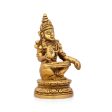 Ayyappa Swamy Statue - 3.25 x 1.5 Inches | Antique Brass Statue  Ayyappan Idol for Pooja  244 Gms Approx Discount