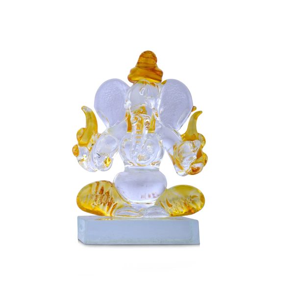 Ganesh Murti - 2.5 x 1.5 Inches | Glass Ganesha Idol  Vinayagar Statue for Home Decor Online Hot Sale