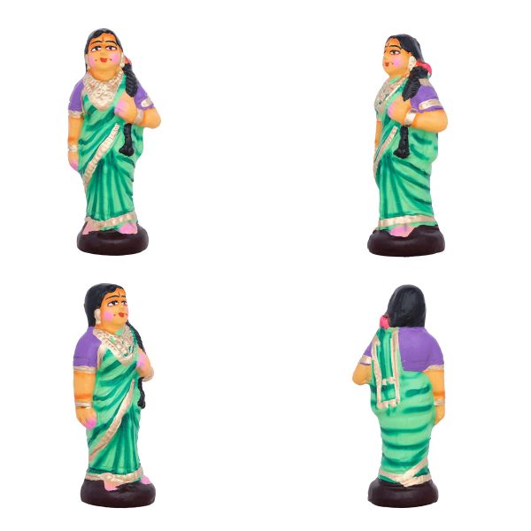 Seemantham Clay Golu Bommai Set - 7 x 3 Inches | Giri Golu Doll  Navaratri Golu Bomma Gombe Bommai Supply