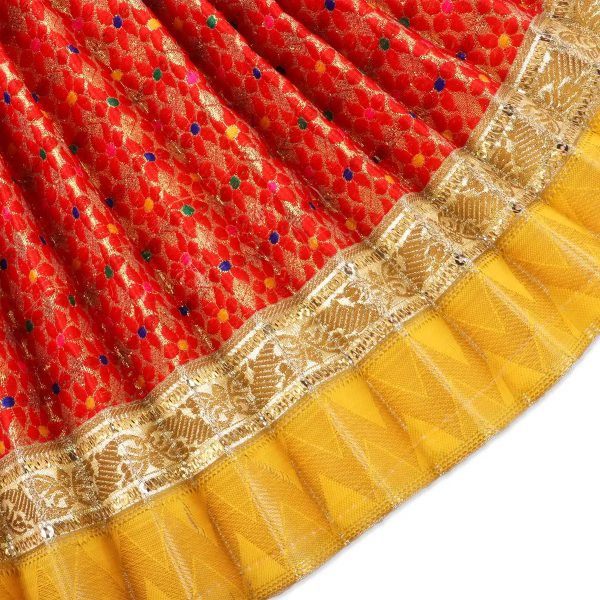 Amman Pavadai - 12 X 18 Inches | Mata Dress  Devi Vastra  Mata Poshak for Deity  Assorted Colours Online