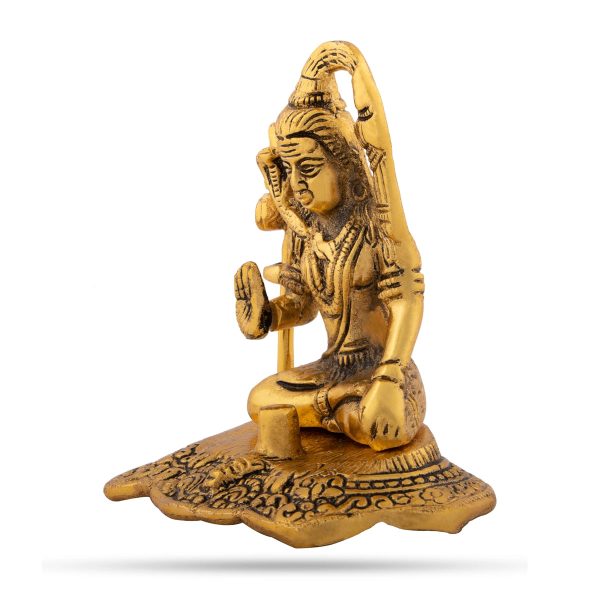 Shiva Statue - 4.5 x 4.5 Inches | Gold Polish Shiv Murti  Aluminium Shivan Idol for Pooja  220 Gms Approx Sale