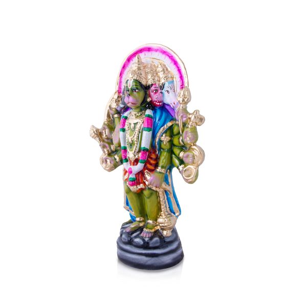 Panchmukhi Hanuman Clay Golu Bommai - 15 x 9 Inches | Giri Golu Doll  Navaratri Golu Bomma Gombe Bommai Fashion