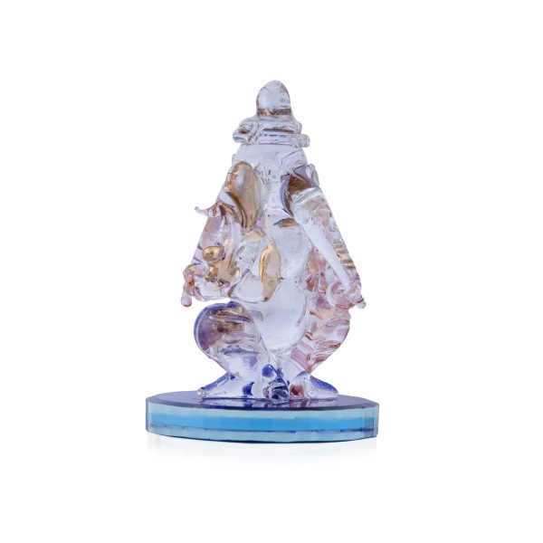 Ganesha Murti Statue - 2.25 x 1.75 Inches| Glass Ganesh Statue  Vinayaka Idol for Pooja For Sale