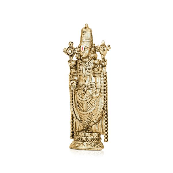 Balaji Murti - 5 x 2 Inches | Gold Polish Balaji Standing Statue  Tirupati Balaji Idol for Pooja Online now