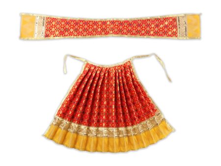 Amman Pavadai - 12 X 18 Inches | Mata Dress  Devi Vastra  Mata Poshak for Deity  Assorted Colours Online