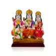 Shri Ram Darbar Murti - 5.5 x 4.5 Inches | Marble Dust Shri Ram Darbar Statue for Pooja Hot on Sale