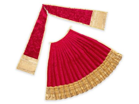 Amman Pavadai - 18 x 28 Inches | Velvet Mata Dress  Golden Border Devi Vastra  Mata Poshak for Deity  Assorted Colours Discount