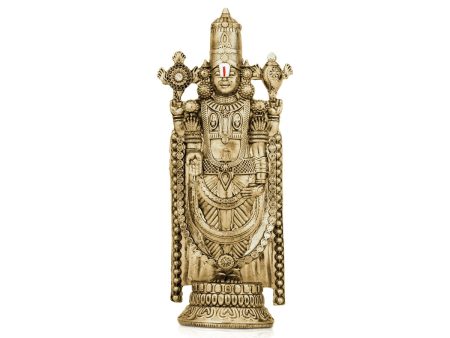 Balaji Murti - 5 x 2 Inches | Gold Polish Balaji Standing Statue  Tirupati Balaji Idol for Pooja Online now