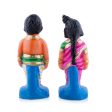 Young Couple Clay Golu Bommai Pair - 8 x 3 Inches | Giri Golu Doll  Navaratri Golu Bomma Gombe Bommai Online