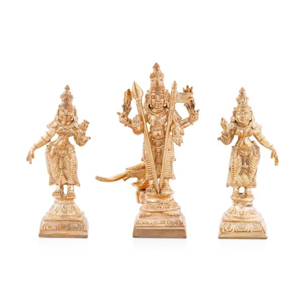 Murugar with Valli Deivanai Statue - 3 x 1.25 Inches | Panchaloha Idol  Murugan Valli Deivanai Statue for Pooja Cheap