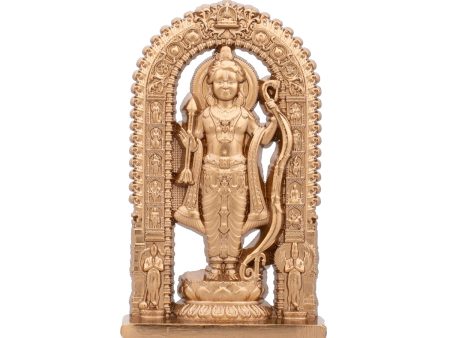 Ayodhya Rama Idol - 3 x 1.5 Inches | Zinc Statue  Brass Polish Ayodhya Ramar Statue for Pooja Online