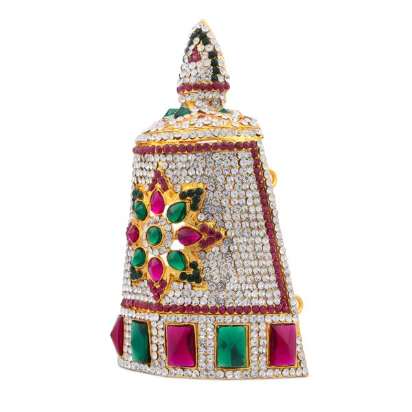 Half Crown - 5 Inch | Stone Mukut  Kireetam  Multicolour Stone Kiritam for Deity Online Hot Sale