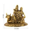 Shiv Parivar Idol - 6 x 6.75 Inches | Gold Polish Shiv Pariwar Murti  Aluminium Shiv Parivar for Pooja  660 Gms Approx Supply