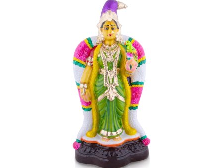 Andal Standing Clay Golu Bommai - 17 x 8 Inches | Giri Golu Doll  Navaratri Golu Bomma Gombe Bommai Fashion