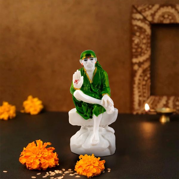 Saibaba Statue - 7 x 3 Inches | Saibaba Idol  Sai Baba Murti for Pooja For Cheap