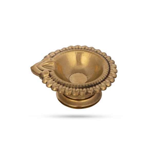 Kubera Deepam with Base - 1 x 2.5 Inches | Lakshmi Kubera Vilakku  Brass Laxmi Kubera Deepam for Pooja  20 Gms on Sale