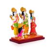 Shri Ram Darbar Murti - 5 x 4.5 Inches | Marble Dust Shri Ram Darbar Statue for Pooja For Discount