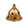 Brass Nanda Deep with Base - 4 x 2.5 Inches | Brass Lamp  Vilakku  Apple Nanda Diya for Pooja Supply