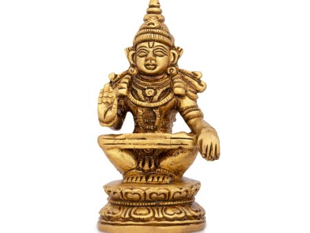 Ayyappa Swamy Statue - 3.25 x 1.5 Inches | Antique Brass Statue  Ayyappan Idol for Pooja  244 Gms Approx Discount