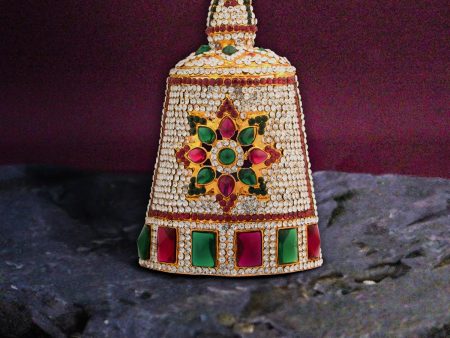 Half Crown - 5 Inch | Stone Mukut  Kireetam  Multicolour Stone Kiritam for Deity Online Hot Sale