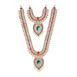 Stone Haram & Stone Necklace Set - 14 x 2.5 Inches | Multicolour Stone Jewelry  Jewellery for Deity Discount