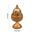 Brass Nanda Deep with Base - 4 x 2.5 Inches | Brass Lamp  Vilakku  Apple Nanda Diya for Pooja Supply