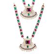 Stone Haram & Stone Necklace Set - 13 x 4 Inches | Multicolour Stone Jewelry  Jewellery for Deity Online now