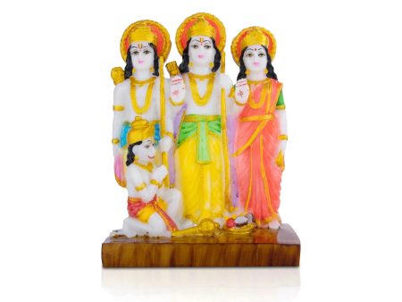 Shri Ram Darbar Murti - 8.5 x 6 Inches | Marble Dust Shri Ram Darbar Statue for Pooja Cheap