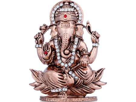 Ganesh Murti - 3 x 2.25 Inches | Copper Statue  Vinayaka Idol  Ganpati Murti for Pooja Cheap