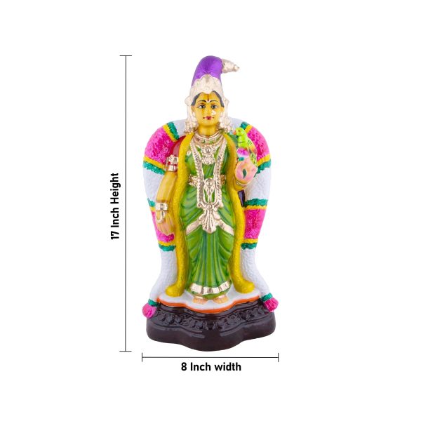 Andal Standing Clay Golu Bommai - 17 x 8 Inches | Giri Golu Doll  Navaratri Golu Bomma Gombe Bommai Fashion