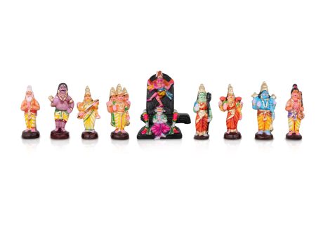 Pradosha Sivan Clay Golu Bommai Set - 9 x 7 Inches | Giri Golu Doll  Navaratri Golu Bomma Gombe Bommai on Sale