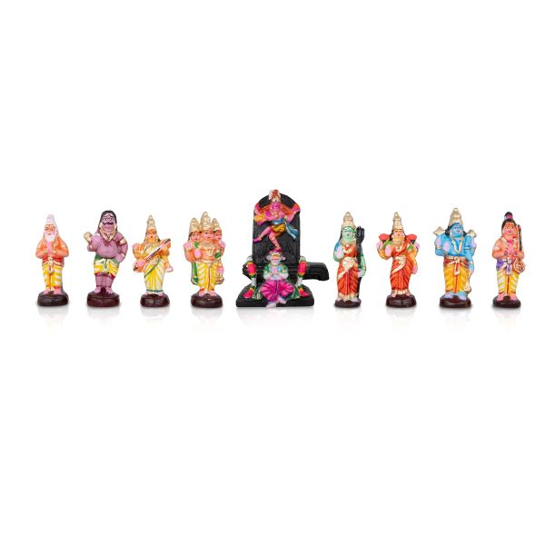 Pradosha Sivan Clay Golu Bommai Set - 9 x 7 Inches | Giri Golu Doll  Navaratri Golu Bomma Gombe Bommai on Sale