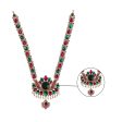 Stone Haram & Stone Necklace Set - 14 x 4 Inches | Multicolour Stone Jewelry  Jewellery for Deity Hot on Sale