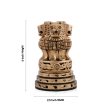 Ashok Head Statue - 4 x 2.5 Inches | Wooden Statue  Brass Painted Ashok Head Idol for Home Decor Cheap