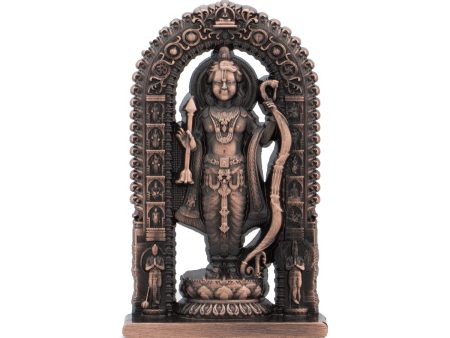 Ayodhya Rama Idol - 3 x 1.5 Inches | Zinc Statue  Copper Polish Ayodhya Ramar Statue for Pooja on Sale