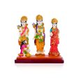 Shri Ram Darbar Murti - 5 x 4.5 Inches | Marble Dust Shri Ram Darbar Statue for Pooja For Discount