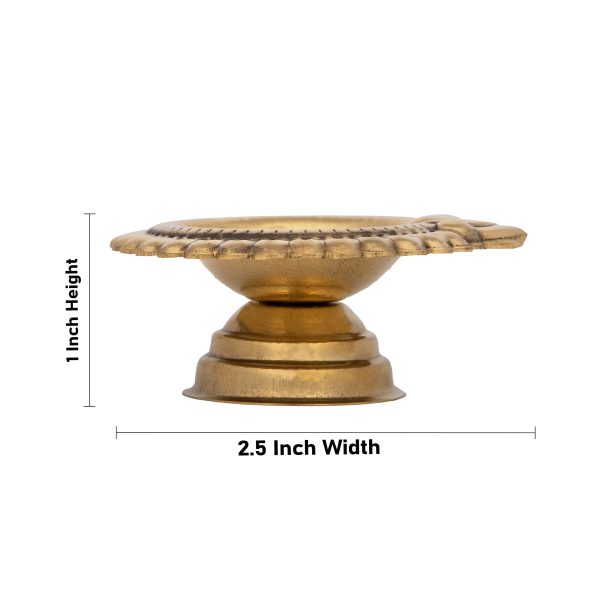 Kubera Deepam with Base - 1 x 2.5 Inches | Lakshmi Kubera Vilakku  Brass Laxmi Kubera Deepam for Pooja  20 Gms on Sale