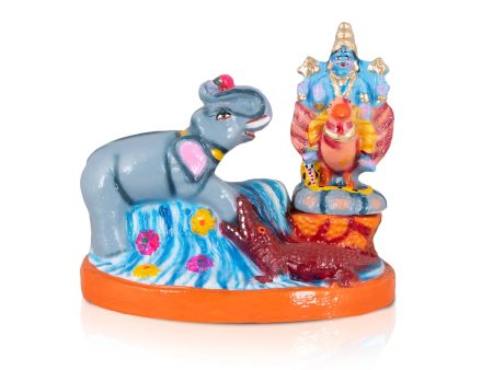 Gajendra Moksham Clay Golu Bommai Set - 7 x 9 Inches | Giri Golu Doll  Navaratri Golu Bomma Gombe Bommai For Cheap