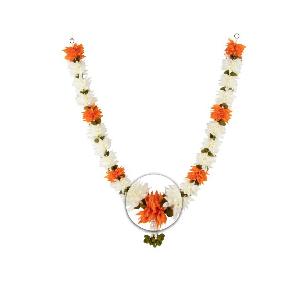 Artificial Flower Garland - 25 Inches | Cloth Mala  Artificial Mala for Photo Frame Online Hot Sale