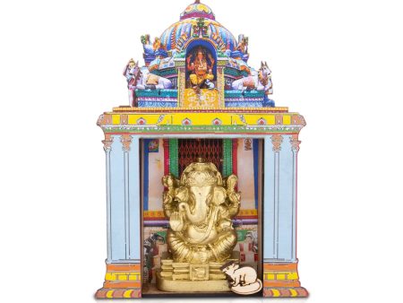 Ganesh Idol with Temple - 7 x 4.5 Inches | Vinayaka Idol  Ganpati Murti for Pooja Online now